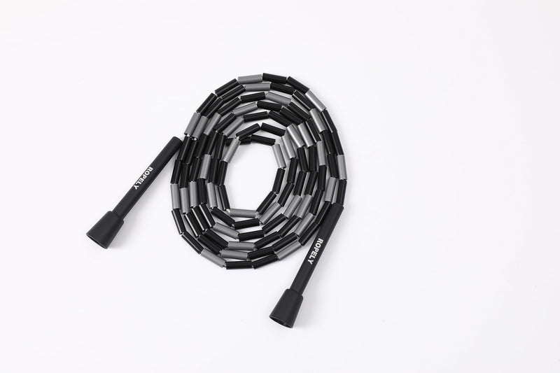 Skipping Rope 6-in-1 Jump Rope Set Beginner Friendly with Tangle Free Segmented Beaded Rope, PVC Rope, Massage Ball, Resistance Band, and Handle Tapes, Adjustable Length Pink/Blue