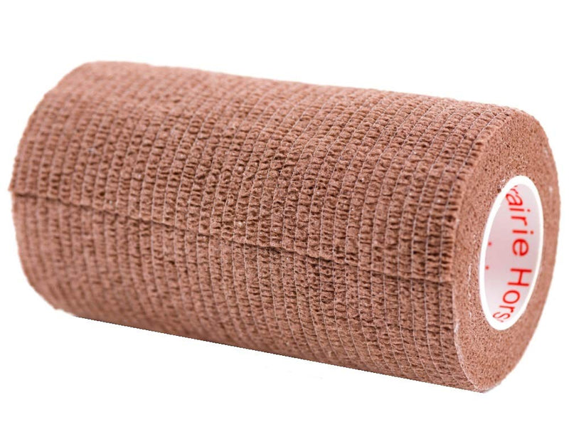 3 Inch Vet Wrap Tape Bulk (Brown) (Pack of 12) Self Adhesive Adherent Adhering Flex Bandage Grip Roll for Dog Cat Pet Horse 12 Rolls Brown - BeesActive Australia