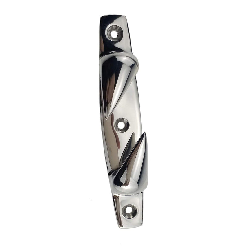 keehui Heavy Dudy Marine Grade 316 Stainless 2PCS of Right and Left 3 Holes 4-1/2"(119mm) or 6"(152mm) Boat Angled Bow Chocks Yacht Deck Dock Mooring Rope Cleat Chock 119mm(4.5in)
