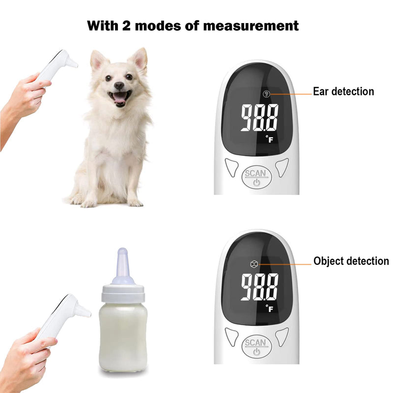 Pet Thermometer for Dog cat Rechargeable Infrared pet Ear Thermometer 1 Second Reading Fast and Accurate Temperature Detection, ℉/℃ Switchable - BeesActive Australia