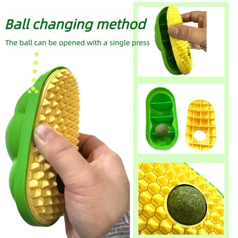 2Packs Self Grooming Tool with Catnip, Wall Corner Scratcher, Massage Brush for Long & Short Fur Cats and Puppies - BeesActive Australia