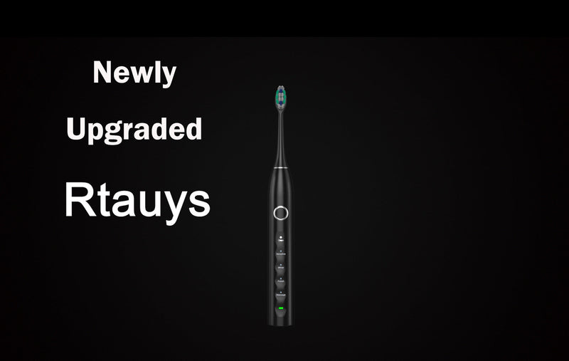 Rtauys S5 Electric Toothbrush Set IPX7 with 8 Brush Heads, Sonic Toothbrush for Adults Rechargeable with Travel Case, 2.5 Hours Charge for 120 Days, 5 Modes with 2 Minutes Built in Smart Timer Blue 1 Count (Pack of 1)