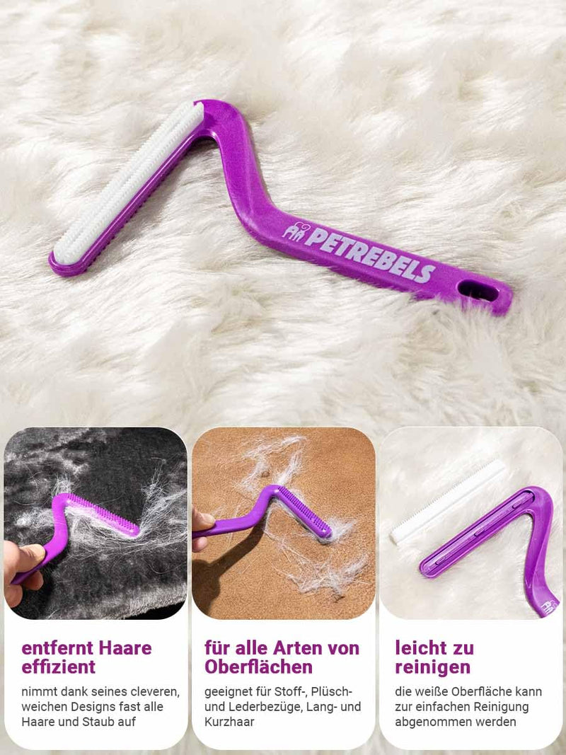 Petrebels cat hair remover for scratching post, Lucky 7 cat hair brush with 2 sides (smooth and coarse), also for furniture, couch, sofa - BeesActive Australia