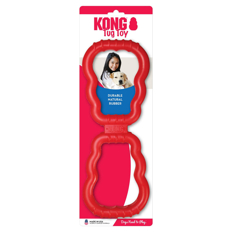 KONG Tug Toy - Dog Supplies for Tug of War - Natural Rubber Dog Toy for Outdoor & Indoor Playtime - for Medium/Large Dogs