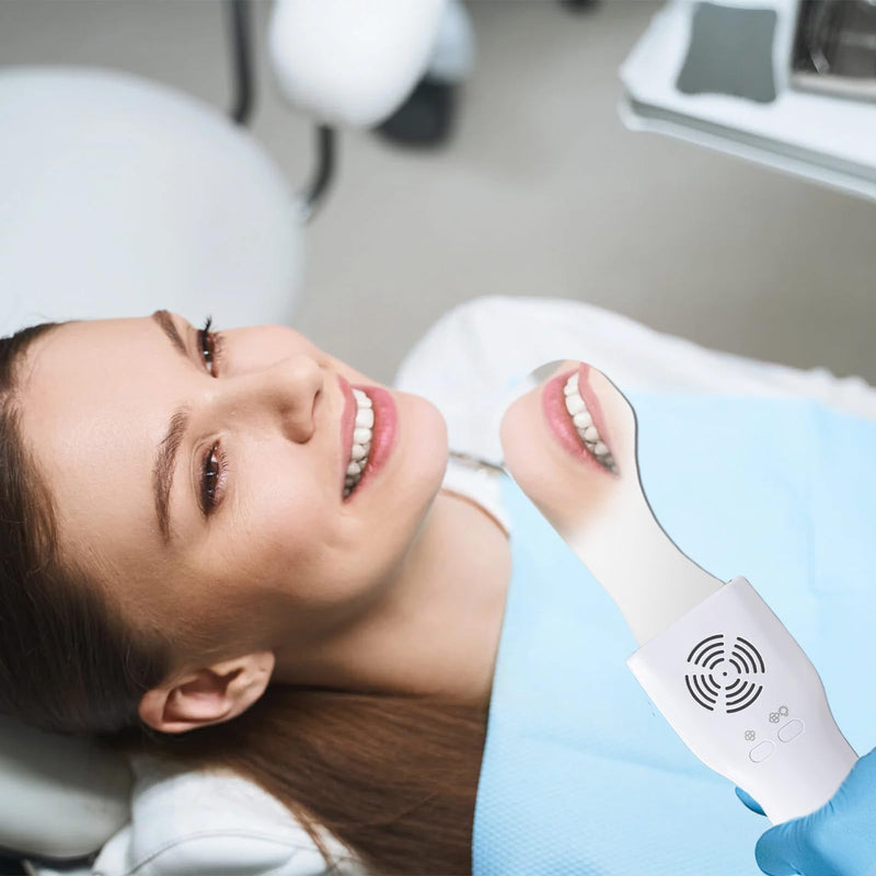 Fog-Free Dental Occlusal Photographic Mirror Device with 4 Rhodium Intraoral Reflective Mirrors for Dentistry, Anti-Fog Fan and LED Lighting Handle with Plated Glass Reflectors Oral Inspection Kit - BeesActive Australia