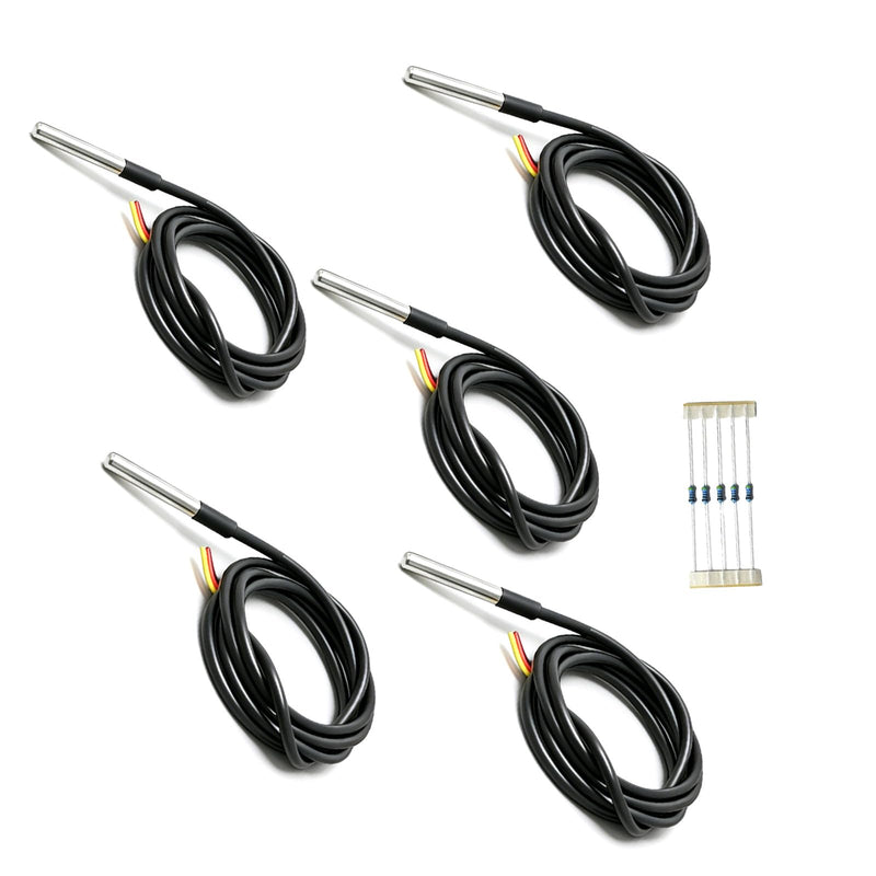 Gikfun 5PCS 1M DS18B20 Temperature Sensor Waterproof Digital Thermal Probe Sensor for Arduino EK1083 - BeesActive Australia