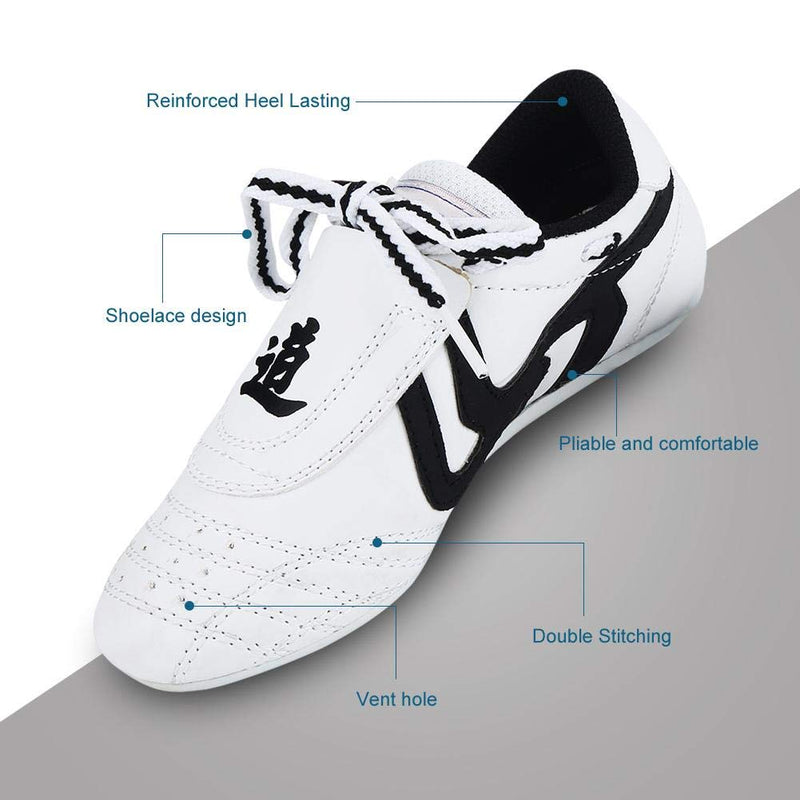 Dilwe Taekwondo Shoes, Kung Fu Taekwondo Indoor Mat Training Shoes 10 Sizes Soft Rubber Soles Martial Arts Sneaker for Women Men Kong Fu Taichi (36)