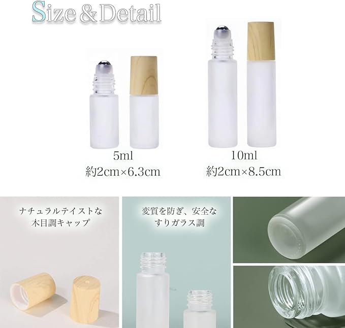 Atomizer Roll On Roll On Bottle Perfume Aroma Portable Refill Container pokapokaya (1 pc with Rot & Opener) - BeesActive Australia