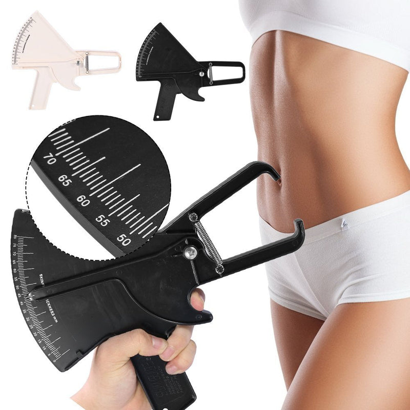 Body Fat Calipers, Skinfold Caliper 2 Colors 0-80MM Fat Measuring Test Slim Skinfold Caliper Weight Loss Measure Tester (Black) Black - BeesActive Australia