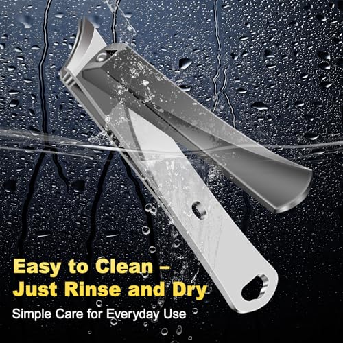Ingrown Nail Clippers, Slanted Blade Toenail Clippers for Ingrown & Thick Toenails, Professional Non-Slip Toe Nail Cutter, Angled Nail Clippers for Seniors, Men & Women