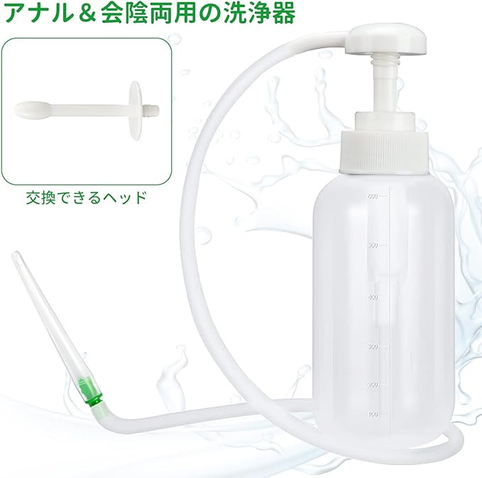 Soxeeh Multi-Purpose Cleansing Pump, Dual Use, Manual Pump, 20.1 fl oz (600 ml) Large Capacity, 19.7 inches (50 cm) Tube, Replacement Head - BeesActive Australia