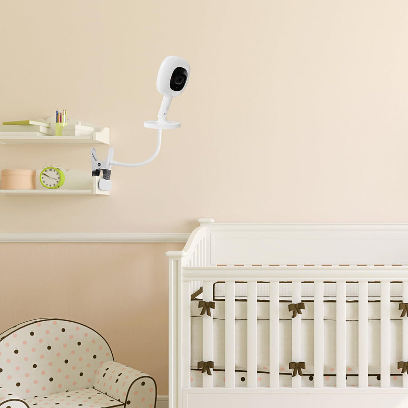 iTODOS Baby Monitor Mount Compatible with Nanit Pro Smart Baby Monitor & Flex Stand Baby Monitor, 8inches Flexible Arm Monitor Mount,Attach Your Baby Cam Wherever You Like-1pack 1 - BeesActive Australia