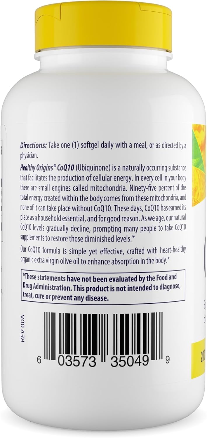 Healthy Origins CoQ10 100 mg, Kaneka Q10, 300 Softgels Unflavored 150 Count (Pack of 1)
