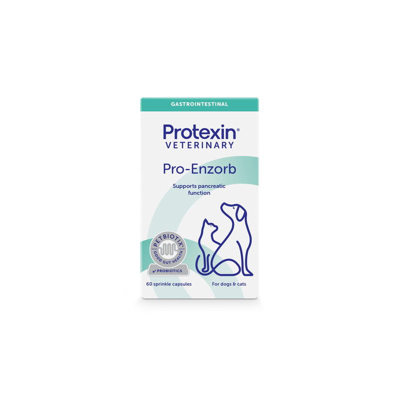 Pro-Enzorb for Dogs & Cats – Probiotic Sprinkle Capsules with Digestive Enzymes & Vitamin B12 – Supports Pancreatic & Digestive Function – 60 Capsules