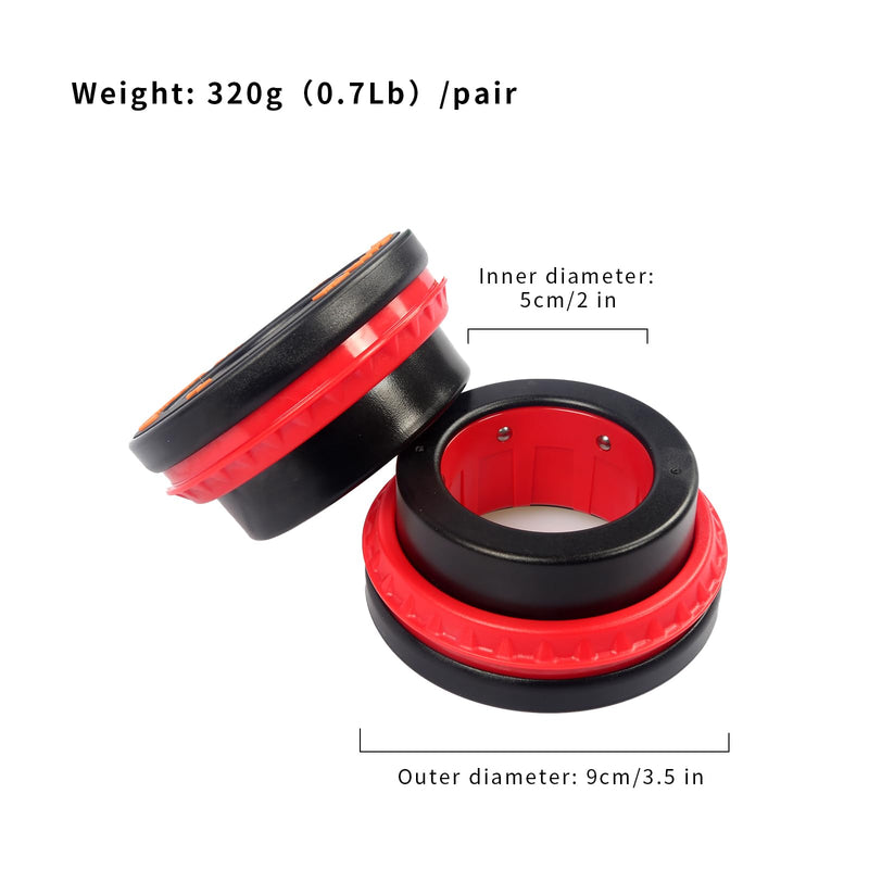 Olympic Barbell Clamps 2 Inch, Press Lock Quick Release Locking Weight Clips, Heavy Duty Barbell Collar Pair for Weightlifting, Fitness, Workout, and Strength Training red