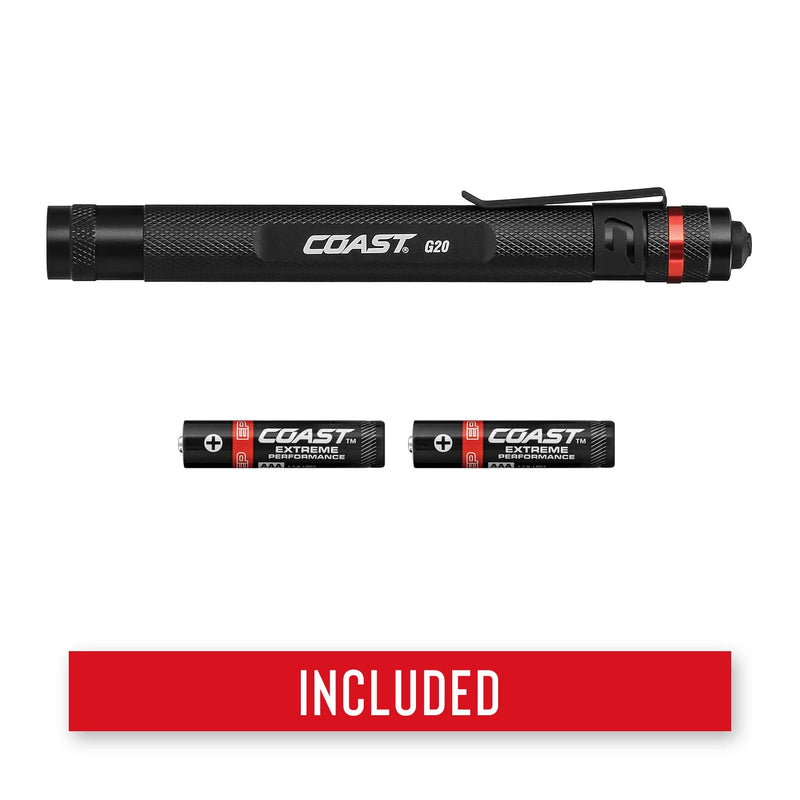 Coast HL45 400 Lumen Dual Color (White/Red) LED Headlamp, Battery and Hardhat Clips Included 1 Count (Pack of 1)
