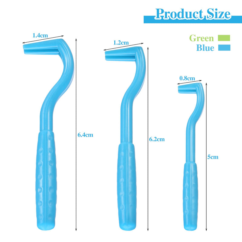 Coptiner Set of 6 Tick Hooks 3 Sizes Tick Tongs Tick Remover Simple and Safe Tick Lever Tick Protection for Dogs, Cats, Horses and People Alternative to Tick Tweezers (Green, Blue) - BeesActive Australia
