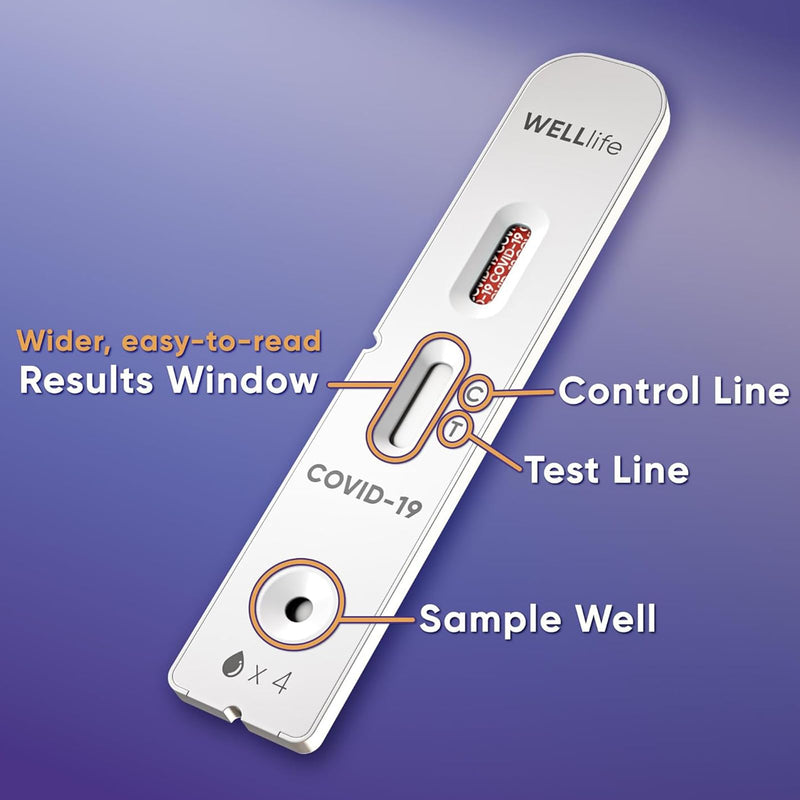 WELLlife Covid-19 Antigen Home Test, Covid Tests for Home Test Covid Rapid Testing Kit FDA Authorized Result in 10 Minutes Self Test, 2 Tests, Expiry Extended to Nov 2026 (Box Marked Mar 2026) 2T