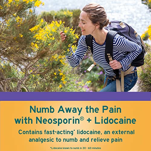 Neosporin + Lidocaine Pain Relief Triple Antibiotic Ointment, 0.5 oz 0.5 Ounce