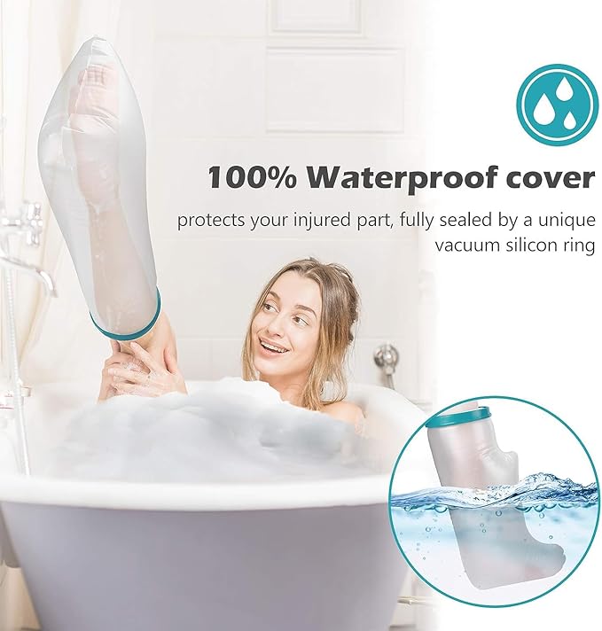 Polaland Waterproof Guipure Cover for Adult Shower or Bath Repeatable - 1 Piece for Calf/Feet - BeesActive Australia