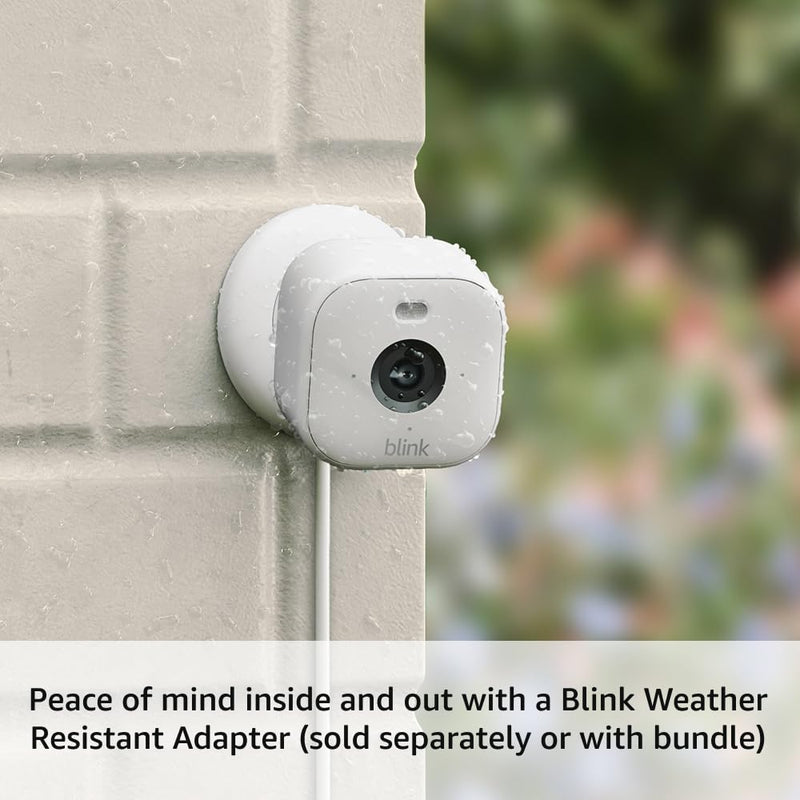 All-new Blink Mini 2 — Plug-in smart security camera, HD night view in color, built-in spotlight, two-way audio, motion detection, Works with Alexa (White) White Mini 2 without Weather Resistant Adapter 1 Camera - BeesActive Australia