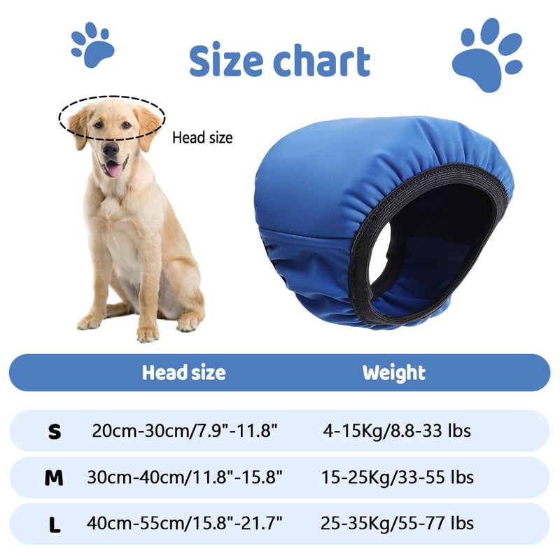 Dog Ear Muff, Noise Protection Waterproof Dog Bathing Ear Covers Adjustable Cat Quiet Earring Wrap for Grooming Swimming L
