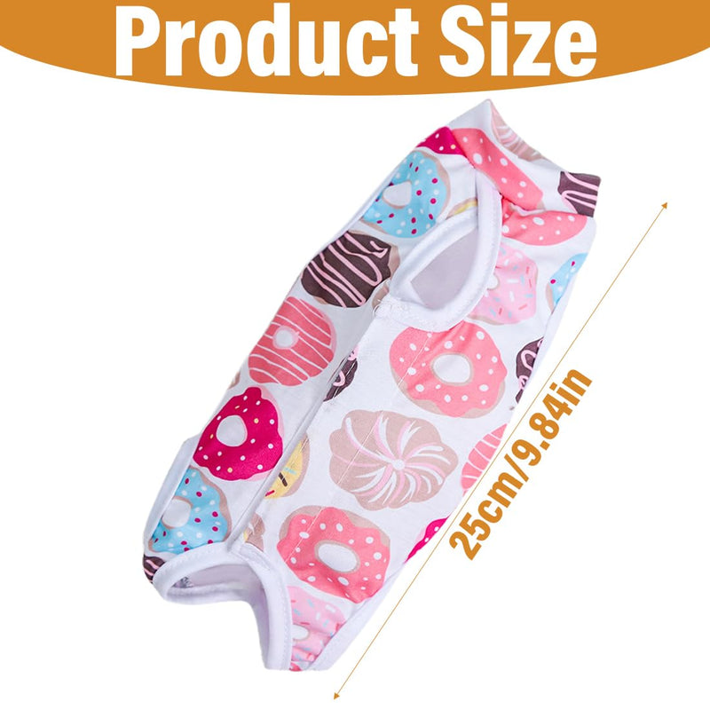 WeddHuis Cat Surgical Recovery Suit Collar Alternative for Cats Dogs Post Surgery Pajama Suit Home Indoor Pets Clothing Donut (M) - BeesActive Australia