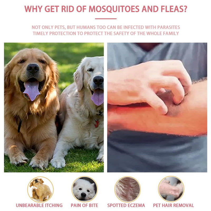 BKEPDY Dog Collar for Dogs Tick Collar for Cat Flea Collar Adjustable Collar for Dogs and Cats with Natural Ingredients Environmentally Friendly Material Pink - BeesActive Australia