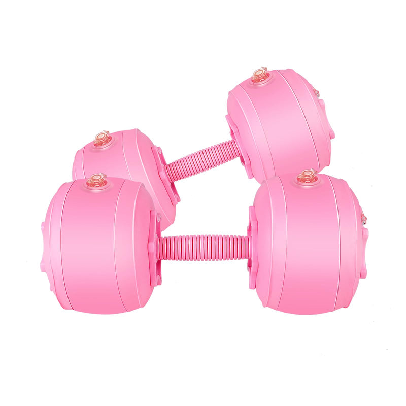 Water Filled Dumbbells Set - Water Filled Weights - Portable Travel Weights - Weights Adjustable Dumbbells - Portable Fitness Equipment - Strength Training - Fitness and Shaping Pink：up to 20 lbs