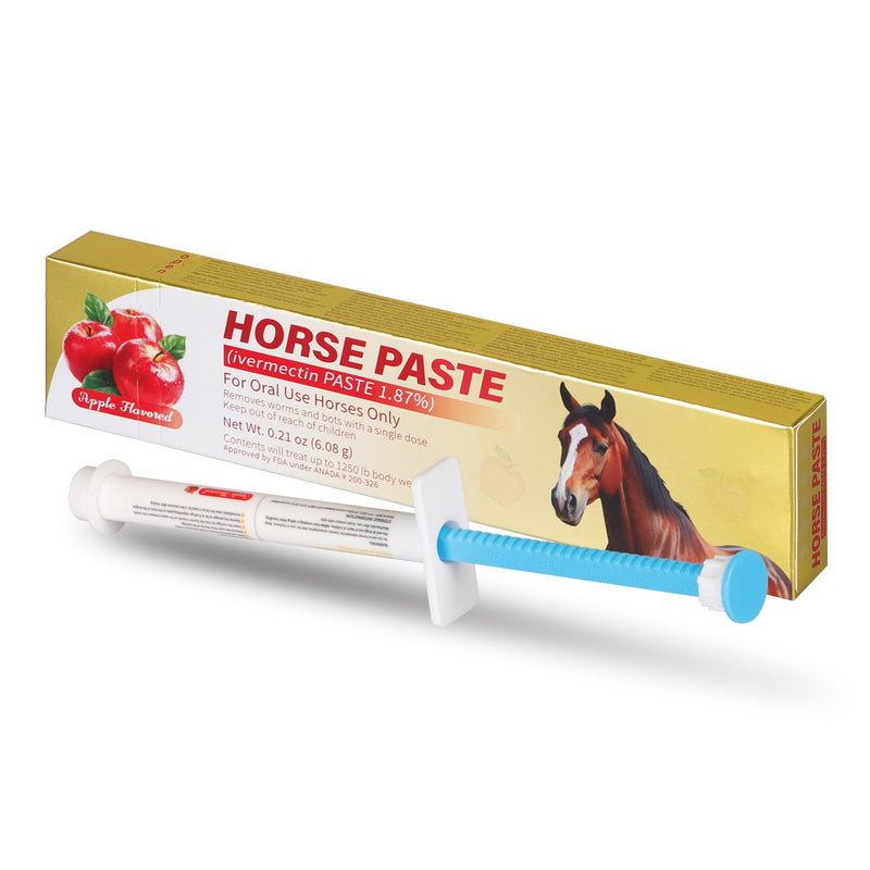 Paste 1.87% – Apple Flavored – 6.08g Tube – for Horses Up to 1250 lb - 3 Pack