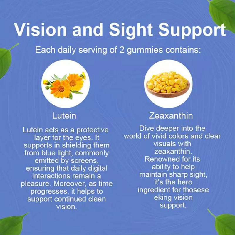 Lutein Eye Gummies, Eye Care Supplements for Adults, 60 Ct | With Lutein 20mg & Zeaxanthin 4mg, Supports Vision & Clarity, Vegan, Blueberry Flavored