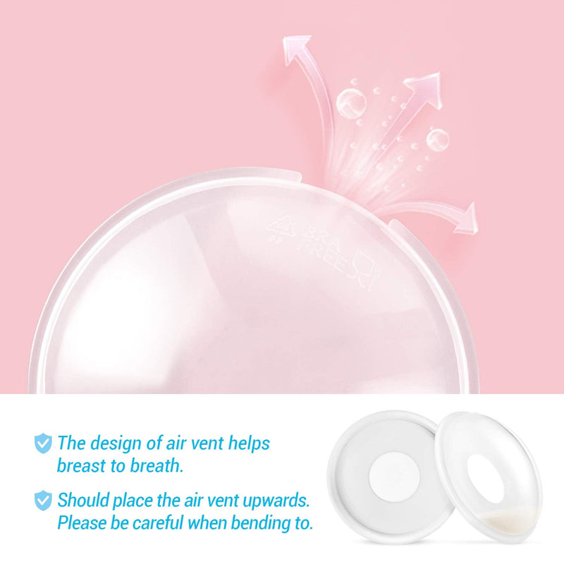 Breast Shells, 4 Pack Nursing Cups, Milk Saver, Protect Sore Nipples for Breastfeeding, Collect Breastmilk Leaks for Nursing Moms, Soft and Flexible Silicone Material, Reusable 4 Count (Pack of 1) - BeesActive Australia