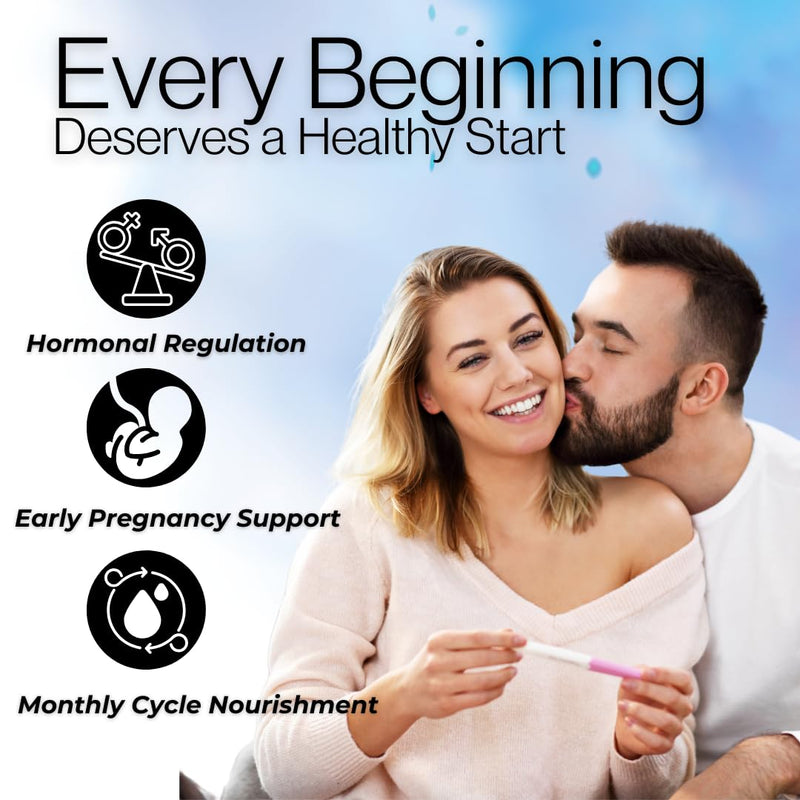Fertility Supplements for Her - Preconception Supplements for Women – Prenatal Vitamins for Hormone Balance, Regular Cycles, & Ovulation - 60 Count