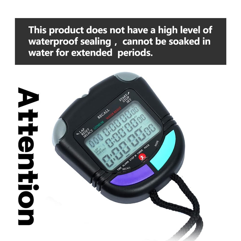 Professional Timer Stopwatch, Digital Sports Stopwatch with Countdown Timer, 100 Lap Memory, 0.01 Second Timing,Multi Functional Stopwatch for Swimming Running Rowing - BeesActive Australia