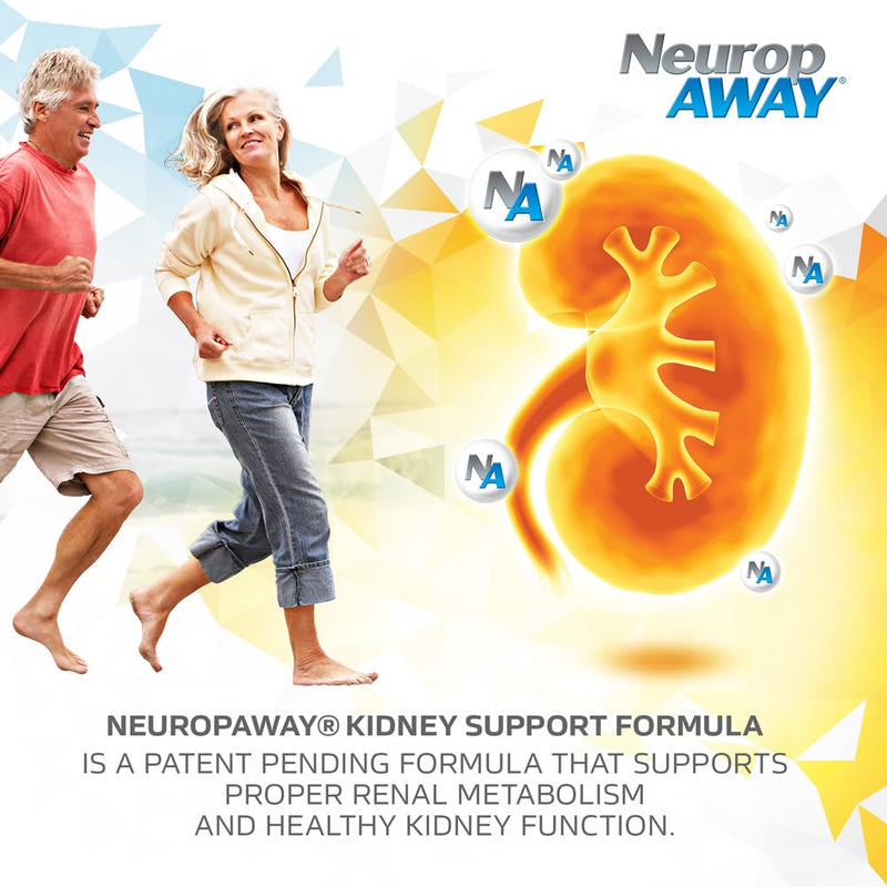 NeuropAWAY Kidney Support Formula Sugar Free with Agmatine Sulfate 500mg L-Novaline 50mg L-Ornithine 150mg L-Citrulline 100mg Per Capsule 90CT Fast Acting Kidney Support 90 Count (Pack of 1)
