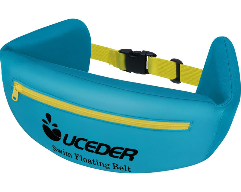 UCEDER Swim Belt,Adjustable Flotation Belt,Water Aerobics Belt with Zippered Pocket,3-Section EPE Swimming Buoyancy Belt,Pool Exercise Equipment for Cross Training, Aqua Jogging Large Adult