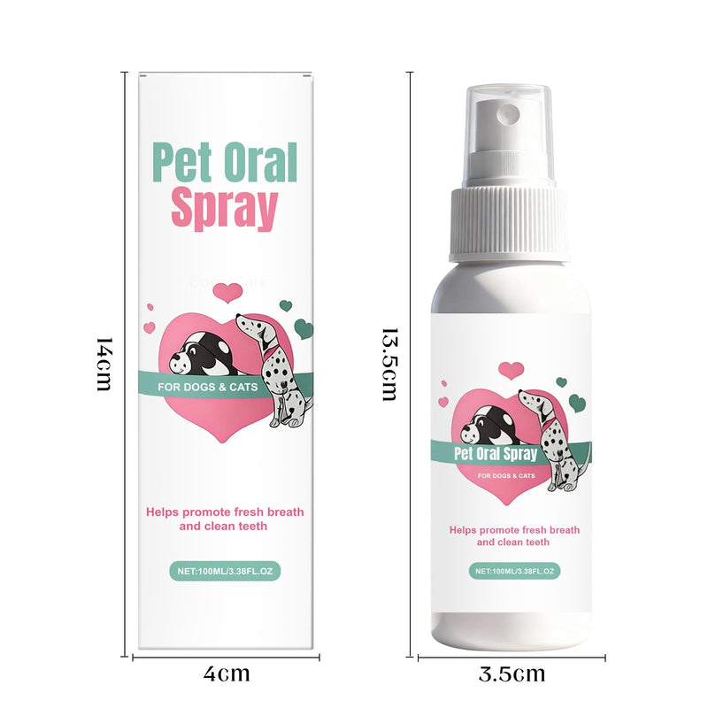 Denta Spray for Dogs & Cats, 2PCS Paw Dental Sprays, Dog Denta Spray Natural Breath Freshener, No-Brush Oral Care, Daily Denta Hygiene
