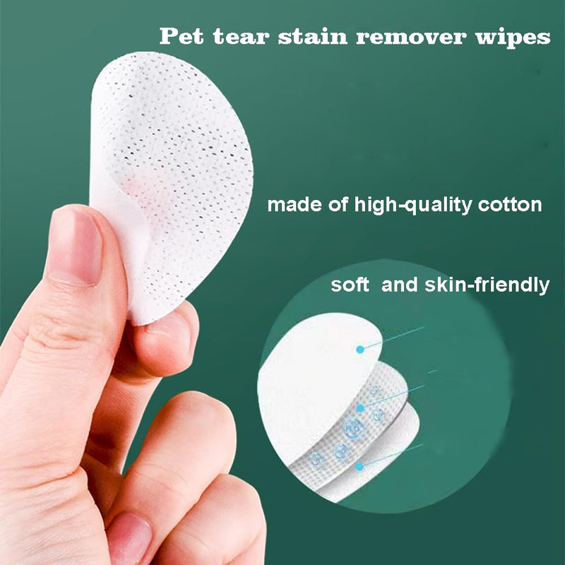 Ear and Eye Cleaning Pads for Dogs and Cats, Dental Care Finger Pads, Teeth Cleaning Wipes, Pack of 130