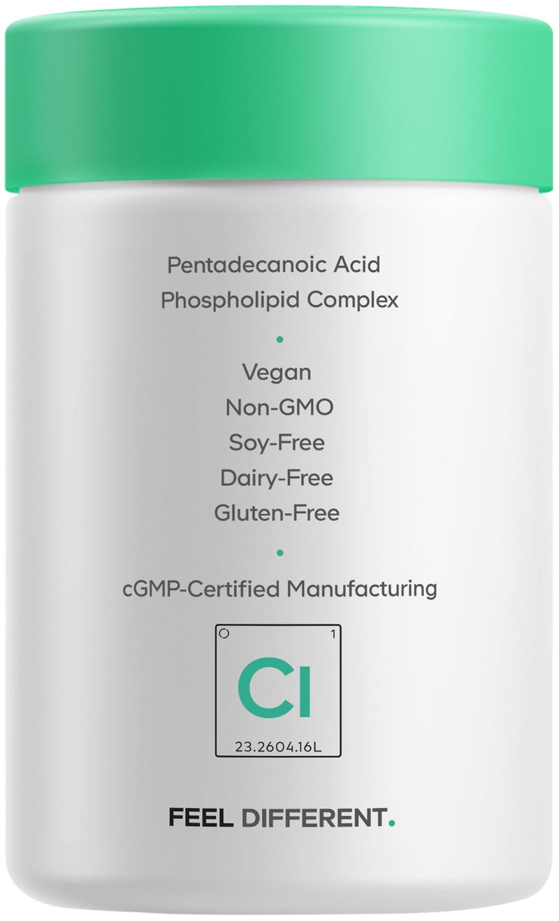Codeage Liposomal C15:0, Pentadecanoic Acid, CoQ10, Astaxanthin, 30 ct | C15 fatty acid with CoQ10 & astaxanthin 10mg from algae. Liposomal delivery, non-GMO sunflower lecithin. Vegan. Non-GMO.