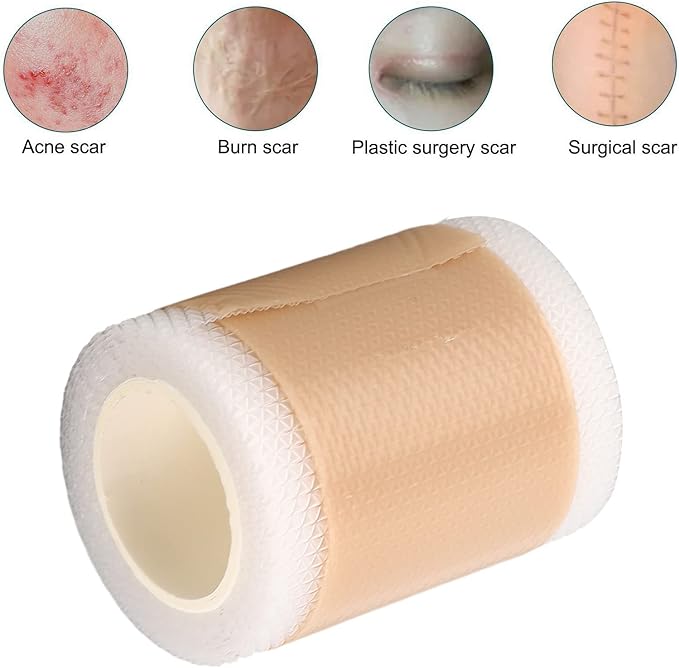 Silicone Scar Sheet, Reusable Silicone Scar Strip Roll Scar Sheet Breathable Scar Removal Sheet Scar Strip Silicone Scar Tape Roll Scar Silicone Tape Cover Up Silicone Gel Cream Patch Bandage - BeesActive Australia