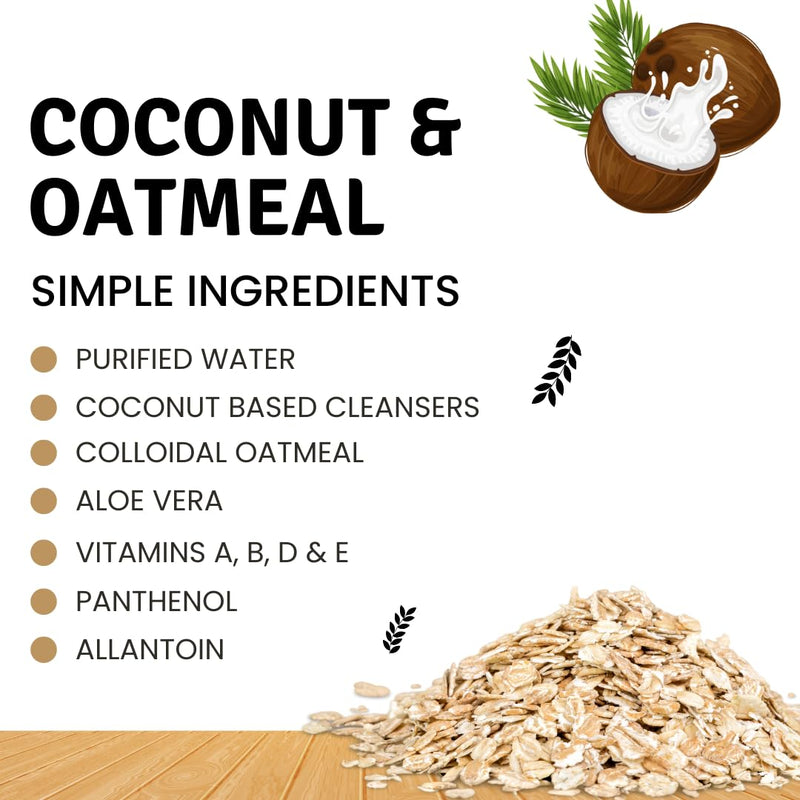 Pet Sponge with Soap-Infused | Coconut Oatmeal Formula for Cats & Dogs | Simple Ingredients & Soothes Skin | 10+ Washes, brown