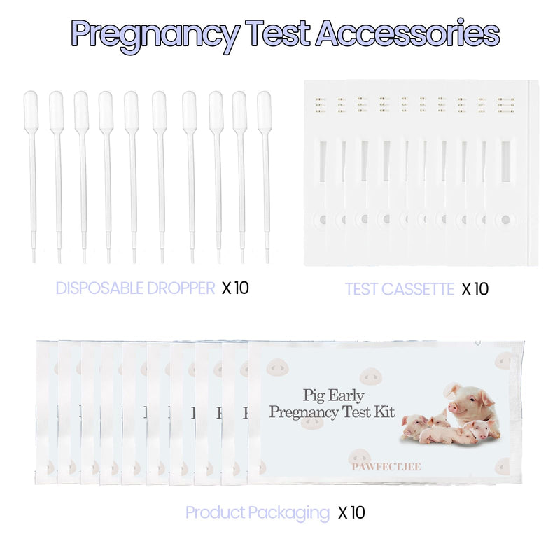 10-Pack Pig Pregnancy Tester Strips - Accurate & Easy-to-Use Tool for Early Diagnosis in Sows - Ideal for Early Detection of Pregnancy - BeesActive Australia