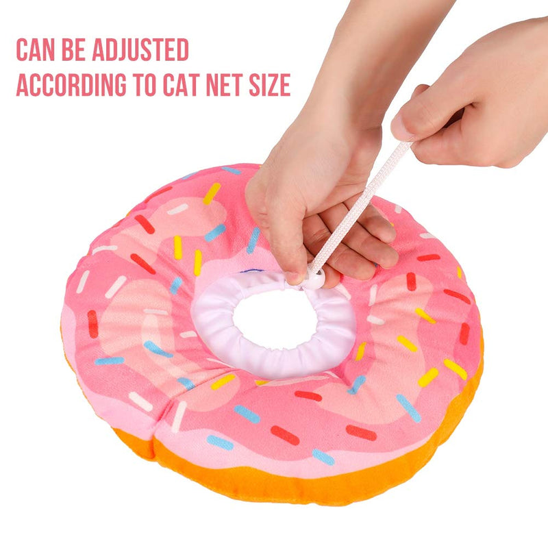 Xinzistar Neck Collar Cat Collar Soft Cat Protective Collar Anti Bite Safety Adjustable Protective Collar for Pets Cats Dogs Puppies Kittens (Pink Donut, M) - BeesActive Australia