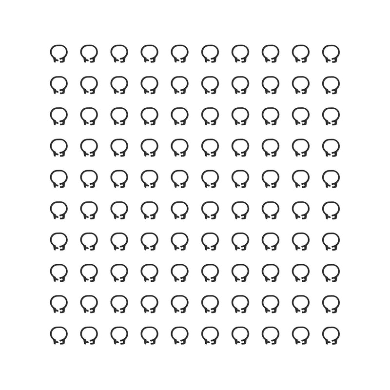 Fydun 100PCS S Leg Rings, 8mm Pigeons Identification Poultry Plastic Bird Foot Clip Pool Vacuum Hoses Bands No Words SuppliesOrange Health Supplies Band for Identify Orange (Black) Black