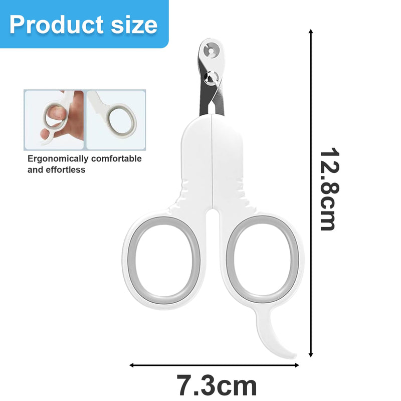Cat claw scissors gray white, cat claw cutter, cat claw cutter, safety stainless steel, round hole cat nail scissors, cat claw scissors for beginners, easy to use, safe - BeesActive Australia