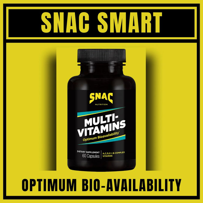 SNAC Multi-Vitamins Daily Supplement with Optimum Bio-Availability, 60 Capsules