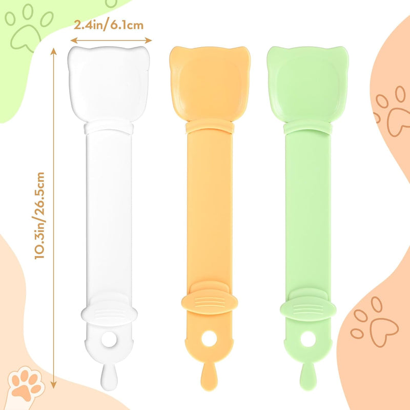 3Pcs Cat Strip Feeder, Cat Treat Dispenser, Happy Cat Wet Food Spoon, Cat Squeeze Treats for Cat Lickable Liquid Snack, Cat Feeding Food Storage - BeesActive Australia