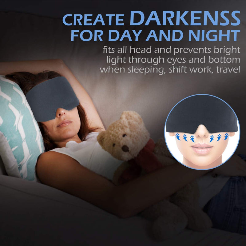 Mavogel Sleep Mask, Modal Material Eye Mask for Sleeping, Ultra Soft Skin Friendly Full Eye Covers for Women Men, Light Blocking Sleeping Mask for Travel Yoga Nap, Fully Adjustable Strap, Dark Grey 1 Count (Pack of 1)