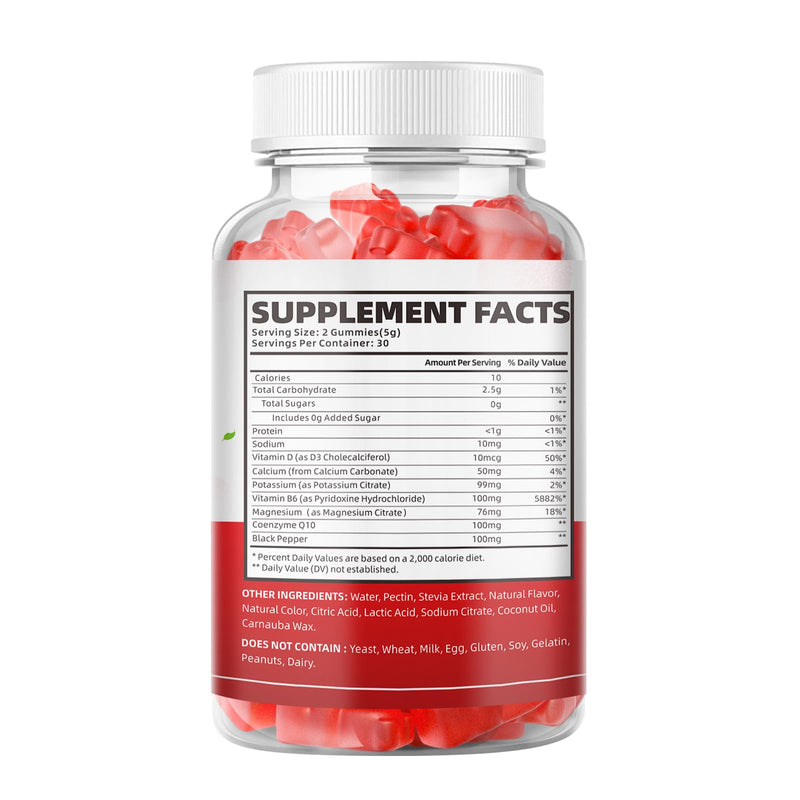 softbear Potassium Gummies for Adults, High Absorption Magnesium Potassium Supplement with Vitamin B6 for Leg Cramps & Muscle Health Sugar-Free Vegan Strawberry 60 Gummies 60 Count (Pack of 1)