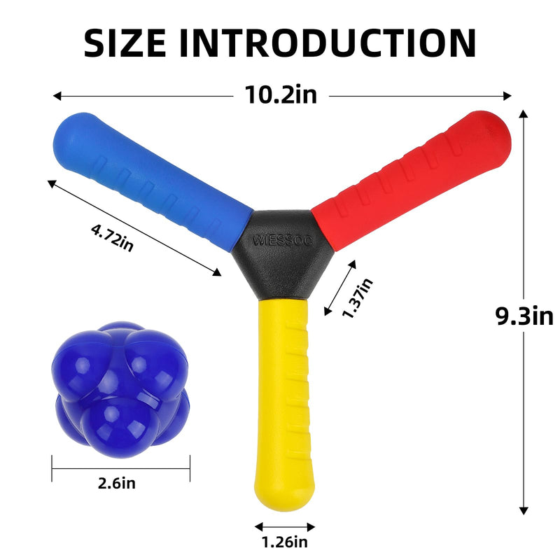 Hand Eye Coordination Training & Reaction Speed Training Tool | Reaction Catch Trainer – Improve Reflex, Agility, and Focus for Sports, Exercise, and Fun for All Ages Reaction Trainer & 3PCS Balls